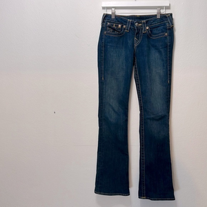 True Religion‎ Brand Jeans Low Rise Dark Wash Flare/Boot Cut Size 26